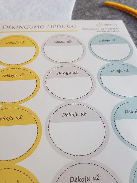 Dėkingumo lipdukai