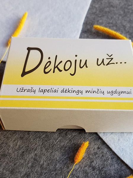 Dėkingumo lapeliai "Dėkoju už"